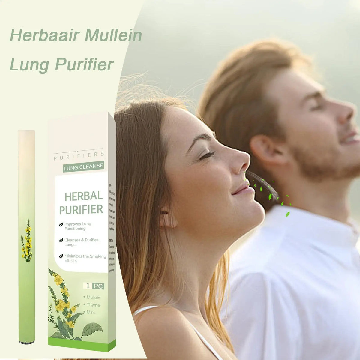 Herbal Diffuser Pen Feltwort Natural Lung Cleansing Purifier Aromatherapy Clear Air Inhaler Breathing Improve Health Care Sticks